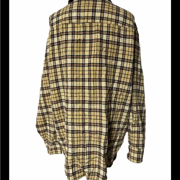 Clay Brooke Outdoor Men’s XL Brown Plaid Long Sleeve Button Down Shirt, - Picture 8 of 9